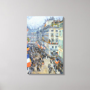 Impressão Em Tela Catorze de Julho, Rue Daunou de Childe Hassam