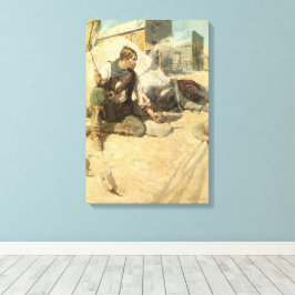 Impressão Em Tela Caubóis Western Vintage, Hopalong por NC Wyeth