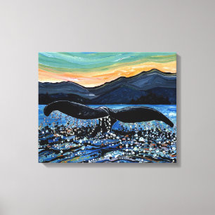 Impressão Em Tela Cauda de Baleia