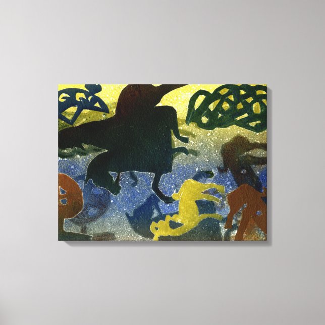 Impressão Em Tela Cavaleiro Picado (Frente)