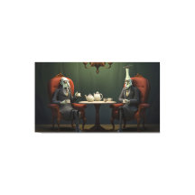 Cavalheiros de bebendo de chá com torção Quirky Cr