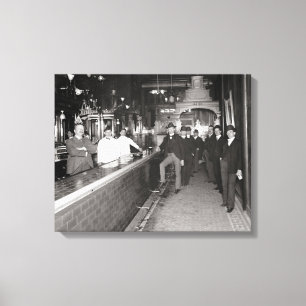 Impressão Em Tela Cavalheiros que bebem no bar, 1910