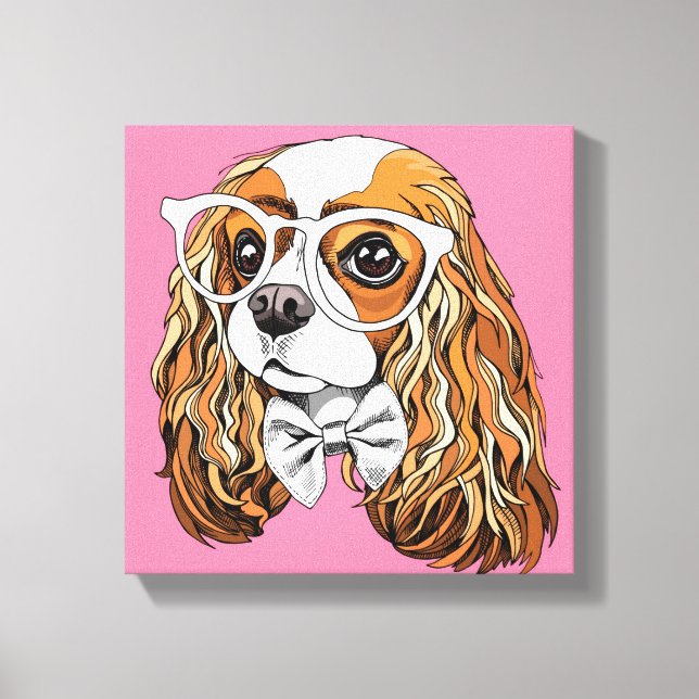 Impressão Em Tela Cavalier King Charles Spaniel Portrait (Frente)