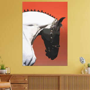 Impressão Em Tela Cavalo Andaluz Elegante – Majestosa Arte Equestre