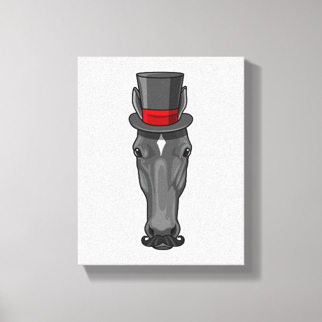 Impressão Em Tela Cavalo com Cilindro (Frente)