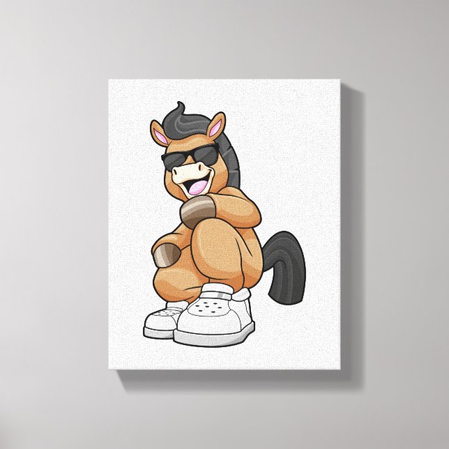 Impressão Em Tela Cavalo com grandes Calçados (Frente)