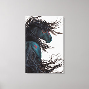 Impressão Em Tela Cavalo Frísia Majestoso por Bihrle