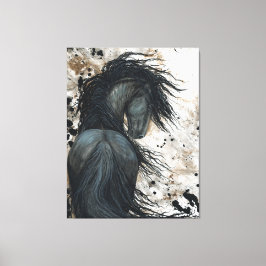 Impressão Em Tela Cavalo Frísia Majestoso por Tela de Bihrle