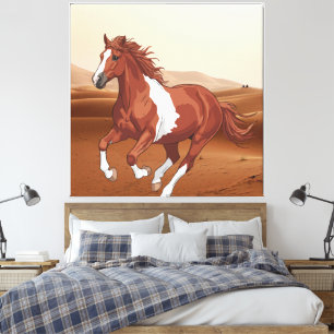 Impressão Em Tela Cavalo Galopando