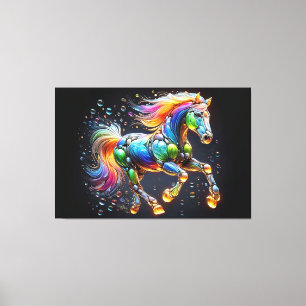 Impressão Em Tela Cavalo Louco