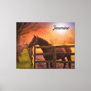 Impressão Em Tela Cavalo na Paddock Personalizado