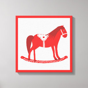 Impressão Em Tela Cavalo Rocco de Natal escandinavo