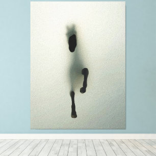 Impressão Em Tela Cavalo Rompendo a Névoa - Arte Abstrata