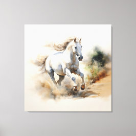 Impressão Em Tela Cavalo Russo: Campo de Sonhos Pintura de Aquarela