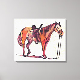 Impressão Em Tela Cavalo selado