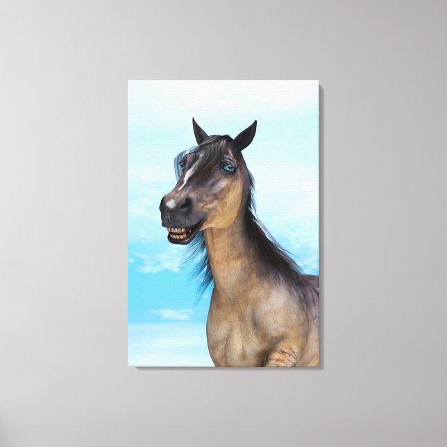 Impressão Em Tela Cavalo Sortudo (Frente)