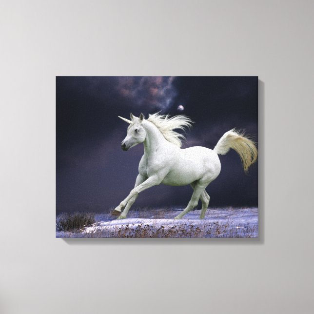 Impressão Em Tela Cavalos de Fantasia: Unicórnio (Frente)