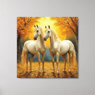 Impressão Em Tela Cavalos graciosos pintura a óleo