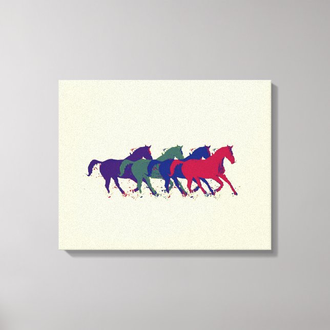 Impressão Em Tela cavalos para decorar paredes (Frente)