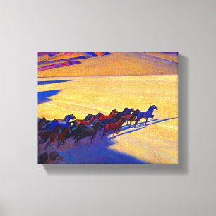 Impressão Em Tela Cavalos Selvagens de Nevada, 1927 por Maynard Dixo