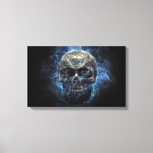 Impressão Em Tela Caveira (Frente)