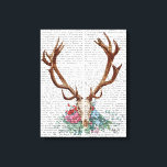 Impressão Em Tela Caveira De Veado Com Flores<br><div class="desc">Animais e Natureza</div>