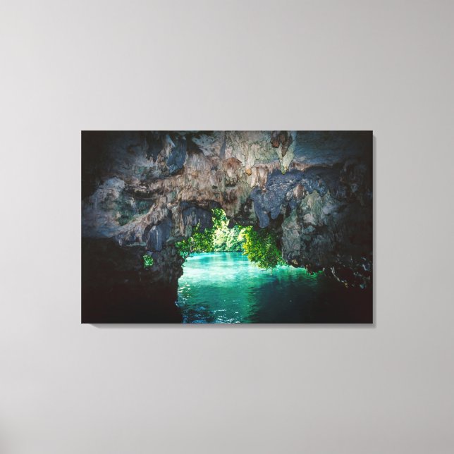 Impressão Em Tela Caverna de Morcegos em Airai, Palau, Micronésia (Frente)