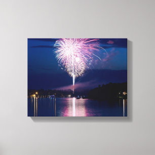 Impressão Em Tela Celebração de fogos de artifício no lago East G