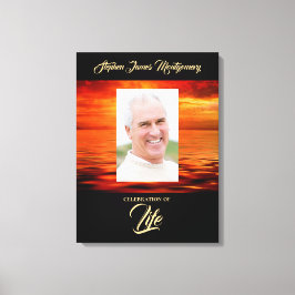 Impressão Em Tela Celebração de Vida Memorial Pôr do Sol Oceano Foto