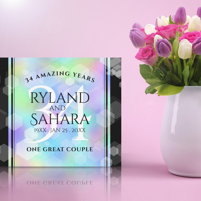 Impressão Em Tela Celebração do 34º aniversário de casamento da Opal (Criador carregado)