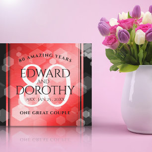 Impressão Em Tela Celebração do Aniversário de Casamento da 80 Ruby 