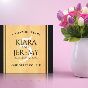 Impressão Em Tela Celebração do Aniversário de Casamento de Madeira