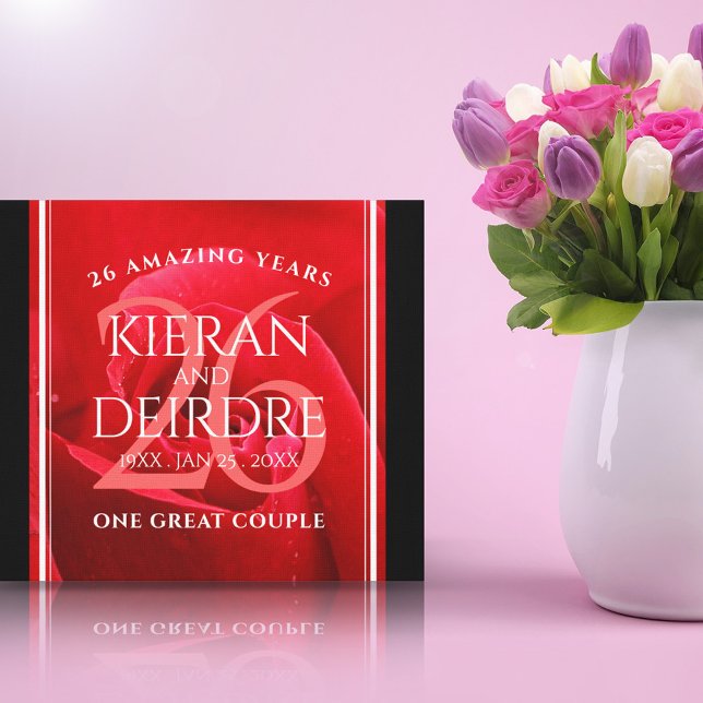 Impressão Em Tela Celebração do Aniversário de Casamento do Rosa Ele (Criador carregado)