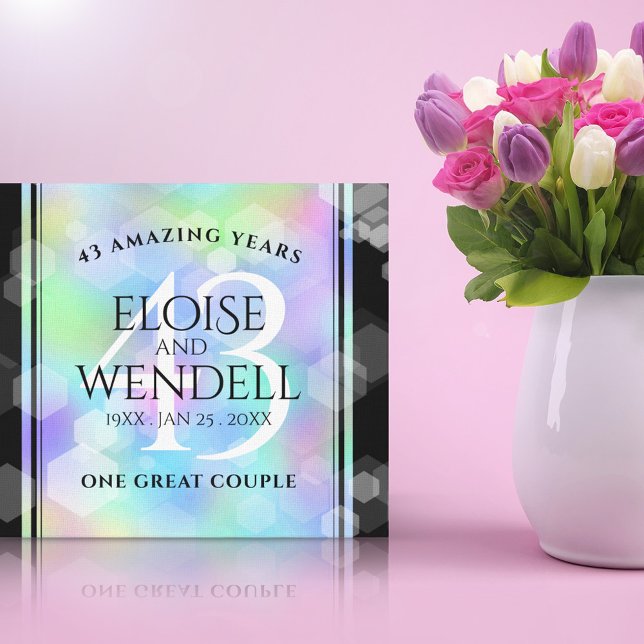 Impressão Em Tela Celebração do Aniversário de Casamento Opal Elegan (Criador carregado)