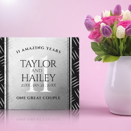 Impressão Em Tela Celebração do Aniversário do Casamento de Aço Eleg