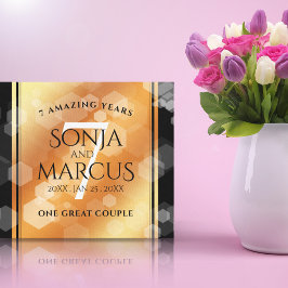 Impressão Em Tela Celebração do Aniversário do Casamento de Cobre 7 