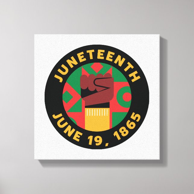 Impressão Em Tela Celebração do Juneteenth Comemorando a Liberdade e (Frente)