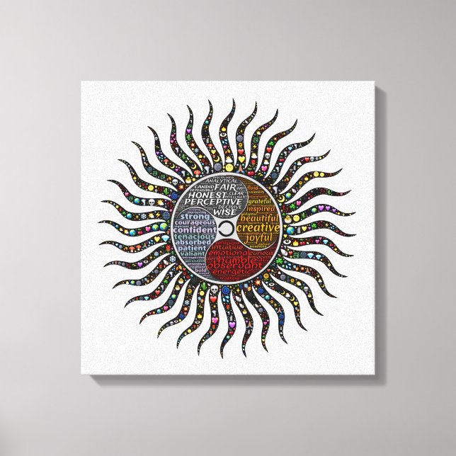 Impressão Em Tela Celestial Typografia Sunshine (Frente)