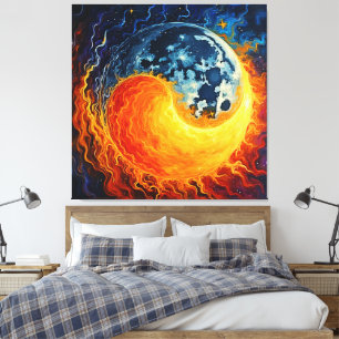 Impressão Em Tela Celestial Yin Yang Art