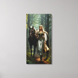 Impressão Em Tela Celtic Maiden and Horse