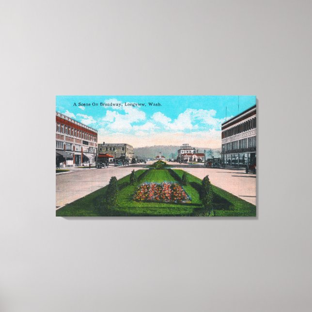 Impressão Em Tela Cena BroadwayLongview, WA (Frente)