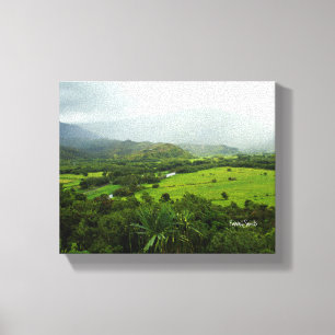 Impressão Em Tela Cena da paisagem de Kauai, Havaí