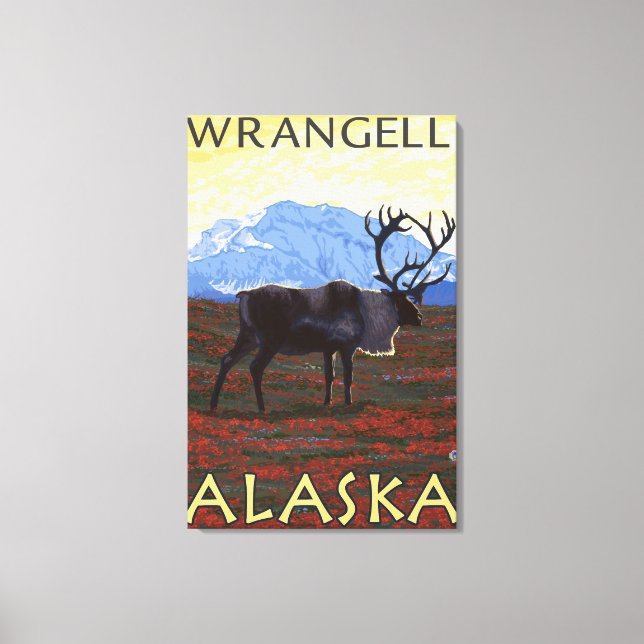 Impressão Em Tela Cena das Caraíbas - Wrangell, Alasca (Frente)