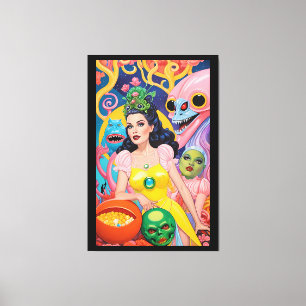 Impressão Em Tela Cena de Beleza do Halloween - Ken Gage Art