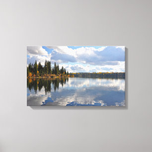 Impressão Em Tela Cena de lago e floresta