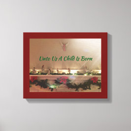 Impressão Em Tela Cena de Natal - Citações Inspiracionais