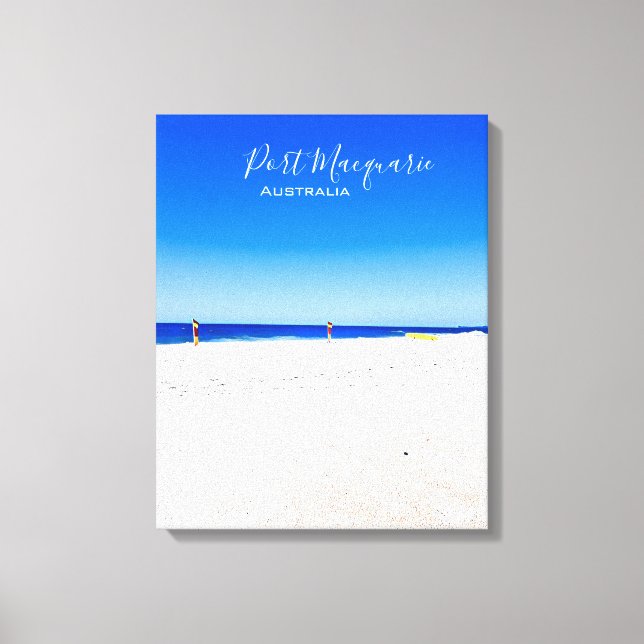 Impressão Em Tela Cena de praia de Port Macquarie, Austrália (Frente)