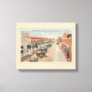 Impressão Em Tela Cena de rua Vintage, West Palm Beach, Florida