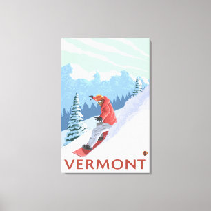 Impressão Em Tela Cena de VermontSnowboarder