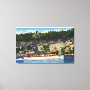 Impressão Em Tela Cena do barco do capitão Palmers Lago Montada